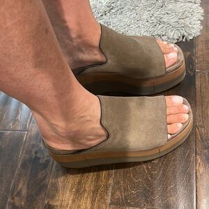 Naked Feet Brown Platform Sandals with Cushioned Sole